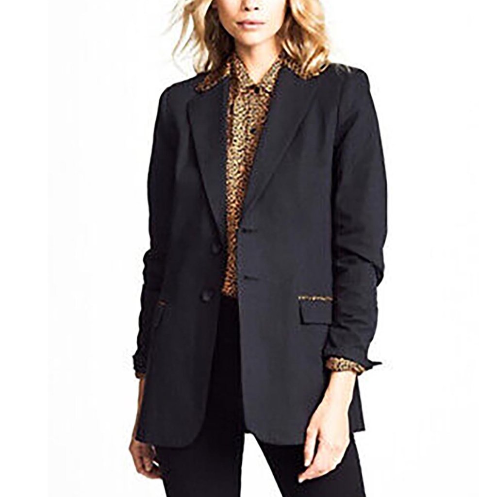 Current/Elliott “The Calla” Black Blazer, Black, Size 0